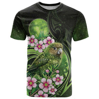 New Zealand Aotearoa Kakapo T Shirt Maori Pattern With Manuka Galaxy Style - Polynesian Pride
