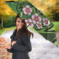 New Zealand Aotearoa Kakapo Umbrella Maori Pattern With Manuka Galaxy Style - Polynesian Pride