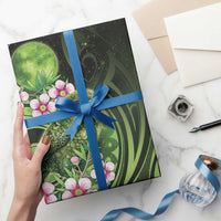 New Zealand Aotearoa Kakapo Wrapping Paper Maori Pattern With Manuka Galaxy Style