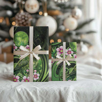 New Zealand Aotearoa Kakapo Wrapping Paper Maori Pattern With Manuka Galaxy Style