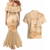 Personalised New Zealand Auckland Folk Festival Couples Matching Mermaid Dress and Hawaiian Shirt Vintage Style LT05 - Polynesian Pride