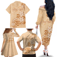Personalised New Zealand Auckland Folk Festival Family Matching Off Shoulder Long Sleeve Dress and Hawaiian Shirt Vintage Style LT05 - Polynesian Pride