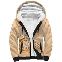 Personalised New Zealand Auckland Folk Festival Sherpa Hoodie Vintage Style LT05 Unisex Brown - Polynesian Pride
