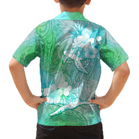 Couple Sea Turtle One Love One Heart Family Matching Long Sleeve Bodycon Dress and Hawaiian Shirt LT05 - Polynesian Pride