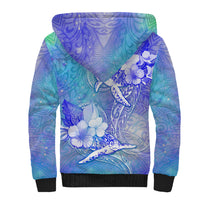 Couple Blue Sea Turtle Heart Love Sherpa Hoodie LT05 - Polynesian Pride