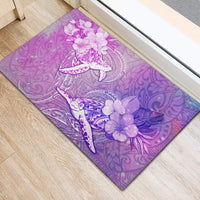 Couple Sea Turtle Love Give Us A Fairytale Rubber Doormat LT05 - Polynesian Pride