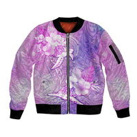 Couple Sea Turtle Love Give Us A Fairytale Sleeve Zip Bomber Jacket LT05 Unisex Pink - Polynesian Pride