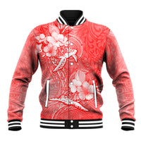 Polynesia Sea Turtle Couple Baseball Jacket Happy Valentine Day Red LT05 Unisex Red - Polynesian Pride