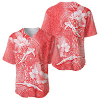 Polynesia Sea Turtle Couple Baseball Jersey Happy Valentine Day Red LT05 - Polynesian Pride