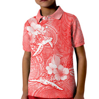 Polynesia Sea Turtle Couple Kid Polo Shirt Happy Valentine Day Red LT05 Kid Red - Polynesian Pride