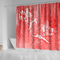 Polynesia Sea Turtle Couple Shower Curtain Happy Valentine Day Red LT05 - Polynesian Pride