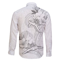 Polynesia Sea Turtle Couple Family Matching Summer Maxi Dress and Hawaiian Shirt Happy Valentine Day White LT05 - Polynesian Pride