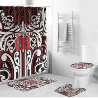 Custom Aotearoa Ngapuhi Bathroom Set Maori Tribal Pattern Mix Poutama