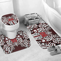 Custom Aotearoa Ngapuhi Bathroom Set Maori Tribal Pattern Mix Poutama