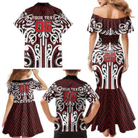Custom Aotearoa Ngapuhi Family Matching Mermaid Dress and Hawaiian Shirt Maori Tribal Pattern Mix Poutama