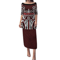 Custom Aotearoa Ngapuhi Family Matching Puletasi and Hawaiian Shirt Maori Tribal Pattern Mix Poutama