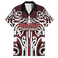 Custom Aotearoa Ngapuhi Hawaiian Shirt Maori Tribal Pattern Mix Poutama