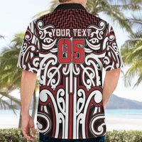 Custom Aotearoa Ngapuhi Hawaiian Shirt Maori Tribal Pattern Mix Poutama