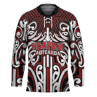 Custom Aotearoa Ngapuhi Hockey Jersey Maori Tribal Pattern Mix Poutama LT05 Unisex Red - Polynesian Pride
