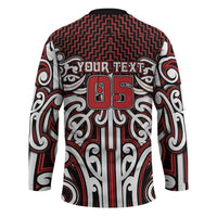 Custom Aotearoa Ngapuhi Hockey Jersey Maori Tribal Pattern Mix Poutama LT05 - Polynesian Pride