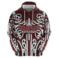 Custom Aotearoa Ngapuhi Hoodie Maori Tribal Pattern Mix Poutama