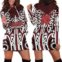 Custom Aotearoa Ngapuhi Hoodie Dress Maori Tribal Pattern Mix Poutama