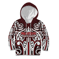 Custom Aotearoa Ngapuhi Kid Hoodie Maori Tribal Pattern Mix Poutama
