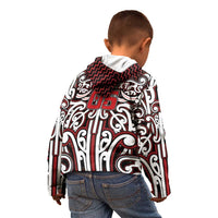 Custom Aotearoa Ngapuhi Kid Hoodie Maori Tribal Pattern Mix Poutama