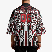 Custom Aotearoa Ngapuhi Kimono Maori Tribal Pattern Mix Poutama