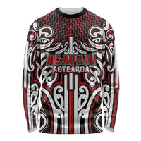 Custom Aotearoa Ngapuhi Long Sleeve Shirt Maori Tribal Pattern Mix Poutama