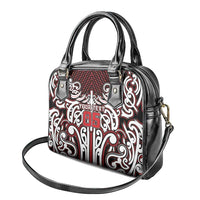 Custom Aotearoa Ngapuhi Shoulder Handbag Maori Tribal Pattern Mix Poutama
