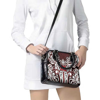Custom Aotearoa Ngapuhi Shoulder Handbag Maori Tribal Pattern Mix Poutama