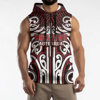Custom Aotearoa Ngapuhi Sleeveless Zip Hoodie Maori Tribal Pattern Mix Poutama LT05 - Polynesian Pride