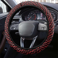 Aotearoa Ngapuhi Steering Wheel Cover Maori Tribal Pattern Mix Poutama
