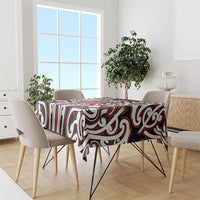 Custom Aotearoa Ngapuhi Tablecloth Maori Tribal Pattern Mix Poutama