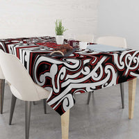 Custom Aotearoa Ngapuhi Tablecloth Maori Tribal Pattern Mix Poutama