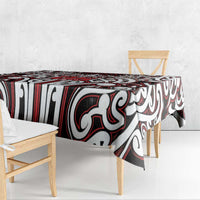 Custom Aotearoa Ngapuhi Tablecloth Maori Tribal Pattern Mix Poutama