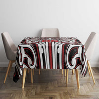 Custom Aotearoa Ngapuhi Tablecloth Maori Tribal Pattern Mix Poutama