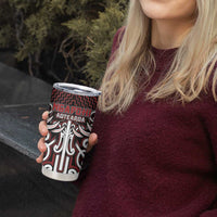 Custom Aotearoa Ngapuhi Tumbler Cup Maori Tribal Pattern Mix Poutama