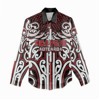 Custom Aotearoa Ngapuhi Women Casual Shirt Maori Tribal Pattern Mix Poutama