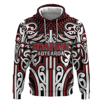 Custom Aotearoa Ngapuhi Zip Hoodie Maori Tribal Pattern Mix Poutama