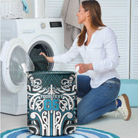 Custom Aotearoa Ngati Porou Laundry Basket Maori Tribal Pattern Mix Poutama