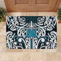 Custom Aotearoa Ngati Porou Rubber Doormat Maori Tribal Pattern Mix Poutama
