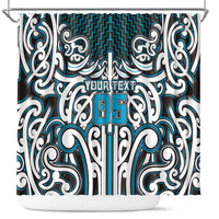 Custom Aotearoa Ngati Porou Shower Curtain Maori Tribal Pattern Mix Poutama