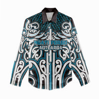 Custom Aotearoa Ngati Porou Women Casual Shirt Maori Tribal Pattern Mix Poutama