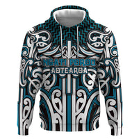 Custom Aotearoa Ngati Porou Zip Hoodie Maori Tribal Pattern Mix Poutama