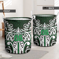 Custom Aotearoa Ngai Tahu Laundry Basket Maori Tribal Pattern Mix Poutama