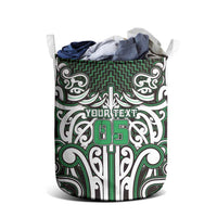 Custom Aotearoa Ngai Tahu Laundry Basket Maori Tribal Pattern Mix Poutama