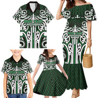Custom Aotearoa Ngai Tahu Family Matching Mermaid Dress and Hawaiian Shirt Maori Tribal Pattern Mix Poutama
