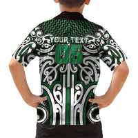 Custom Aotearoa Ngai Tahu Family Matching Summer Maxi Dress and Hawaiian Shirt Maori Tribal Pattern Mix Poutama